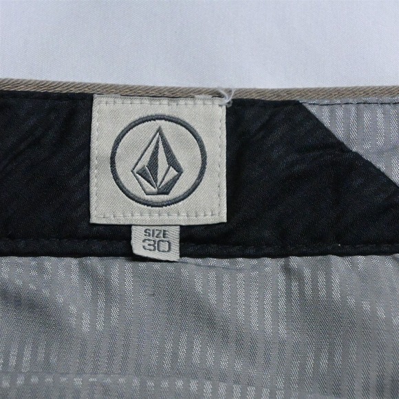 Volcom 30 x 10" Khaki Frickin' Solid Chino‎ Shorts - Picture 3 of 7